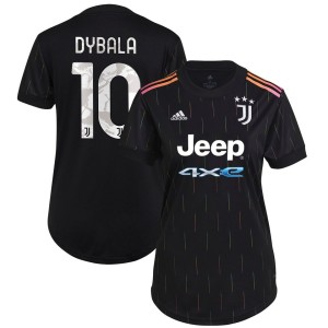 Paulo Dybala Juventus adidas Women's 2021/22 Away Replica Player Jersey - Black