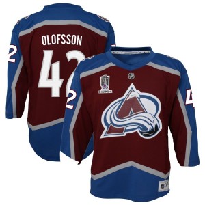 Fredrik Olofsson Colorado Avalanche Youth Home 2022 Stanley Cup Champions Premier Jersey - Burgundy