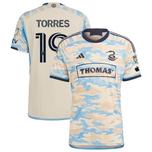 Joaquin Torres Philadelphia Union adidas 2023 For Philly Authentic Jersey - Tan