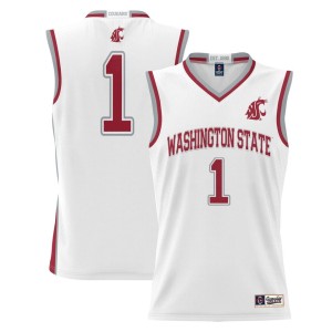 #1 Washington State Cougars ProSphere Youth Basketball Jersey - White