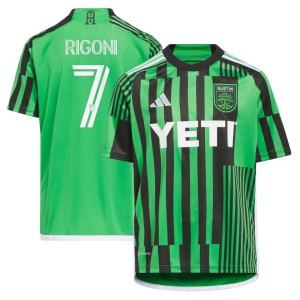Emiliano Rigoni Austin FC adidas Youth 2023 Las Voces Kit Replica Jersey - Green