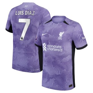 Luis Diaz Liverpool Nike 2023/24 Third Vapor Match Authentic Player Jersey - Purple