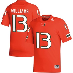 Chantz Williams Miami Hurricanes adidas NIL Replica Football Jersey - Orange