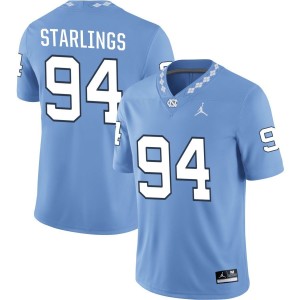 Joel Starlings North Carolina Tar Heels Jordan Brand NIL Replica Football Jersey - Carolina Blue
