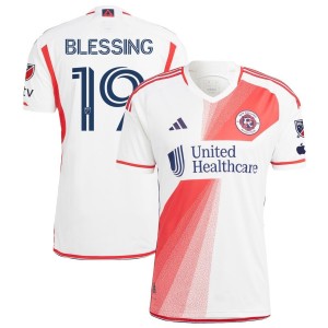Latif Blessing New England Revolution adidas 2023 Defiance Authentic Jersey - White