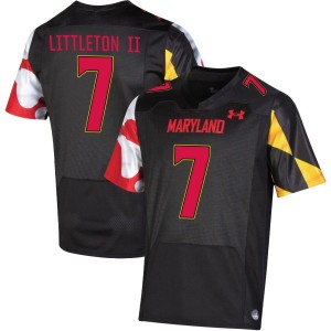 Antwain Littleton II Maryland Terrapins Under Armour NIL Replica Football Jersey - Black