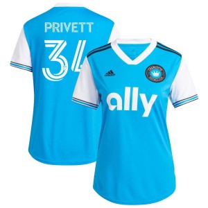 Andrew Privett Charlotte FC adidas Women's 2022 Primary Replica Jersey - Blue