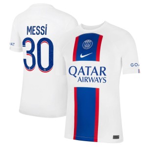 Lionel Messi Paris Saint-Germain Nike 2022/23 Third Breathe Stadium Replica Player Jersey - White