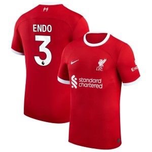 Wataru Endo  Liverpool Nike 2023/24 Home Replica Jersey - Red