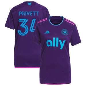 Andrew Privett Charlotte FC adidas Women's 2023 Crown Jewel Kit Replica Jersey - Purple