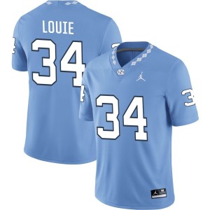 Jordan Louie North Carolina Tar Heels Jordan Brand NIL Replica Football Jersey - Carolina Blue