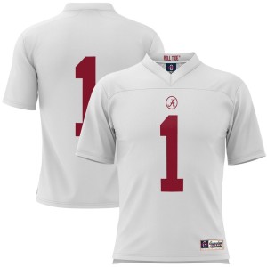 #1 Alabama Crimson Tide ProSphere Youth Football Jersey - White