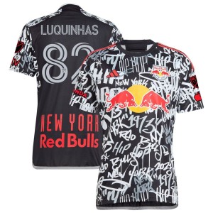 Lucas Luquinhas  New York Red Bulls adidas 2023 Freestyle Authentic Jersey - Black