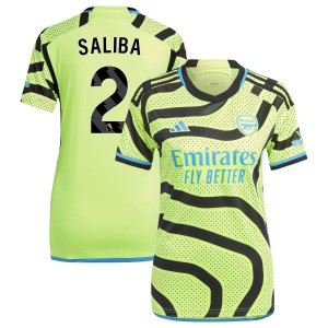 William Saliba  Arsenal adidas Women's 2023/24 Away Replica Jersey - Yellow