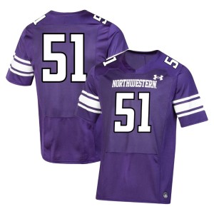 #51 Northwestern Wildcats Under Armour Replica Football Jersey - Purple