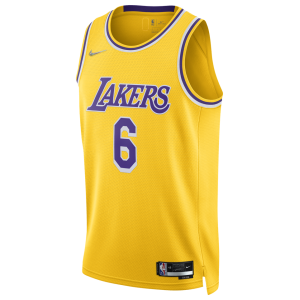 Men's James Lebron Nike Lakers Dri-FIT Swingman DMD Icon Jersey - Yellow
