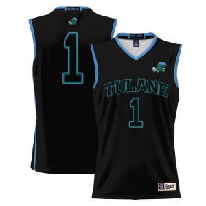 #1 Tulane Green Wave ProSphere Basketball Jersey - Black