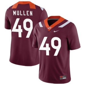 Jimmy Mullen Virginia Tech Hokies Nike NIL Replica Football Jersey - Maroon