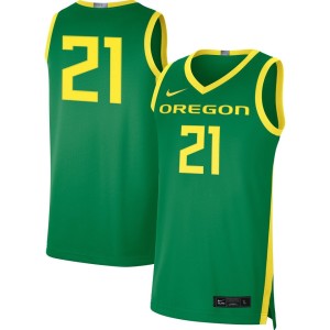#21 Oregon Ducks Nike Limited Basketball Jersey - Green