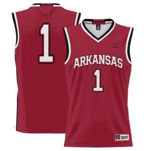 #1 Arkansas Razorbacks ProSphere Youth Basketball Jersey - Cardinal