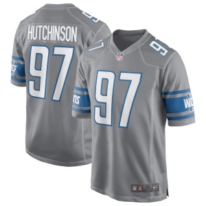 Aidan Hutchinson Detroit Lions Nike Game Jersey - Silver