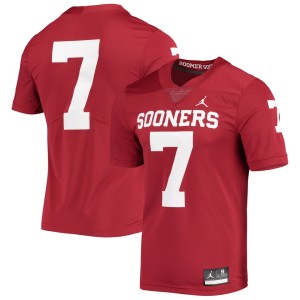 #7 Oklahoma Sooners Jordan Brand Team Limited Jersey - Crimson