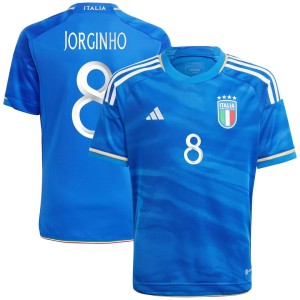 Jorginho Italy National Team adidas Youth 2023 Home Replica Jersey - Blue
