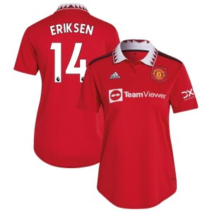 Christian Eriksen Manchester United adidas Women's 2022/23 Home Replica Jersey - Red