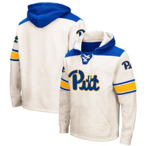 Pitt Panthers Colosseum 2.0 Lace-Up Pullover Hoodie - Cream