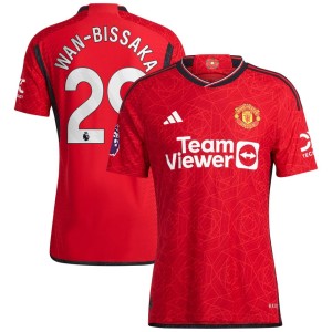 Aaron Wan-Bissaka Manchester United adidas 2023/24 Home Authentic Player Jersey - Red
