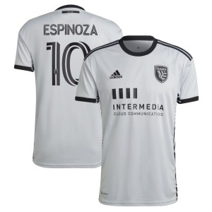 Cristian Espinoza San Jose Earthquakes adidas 2022 The Creator Kit Replica Player Jersey - Gray