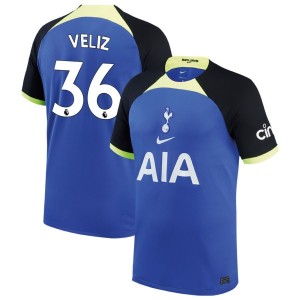 Alejo Veliz Tottenham Hotspur Nike Youth 2022/23 Away Breathe Stadium Replica Jersey - Blue