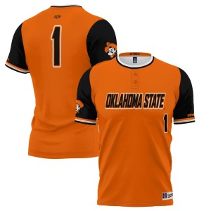 #1 Oklahoma State Cowboys ProSphere Youth Softball Jersey - Orange