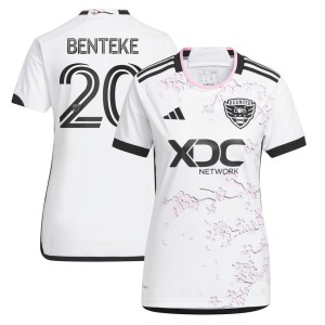 Christian Benteke D.C. United adidas Women's 2023 The Cherry Blossom Kit Replica Player Jersey - White