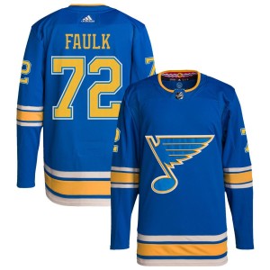 Justin Faulk St. Louis Blues adidas Alternate Authentic Pro Jersey - Blue