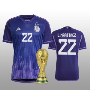 Argentina Lautaro Martinez Away Jersey 2022 World Cup Kit