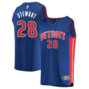 Isaiah Stewart Detroit Pistons Fanatics Branded Fast Break Replica Jersey Blue - Icon Edition