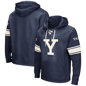 Yale Bulldogs Colosseum 2.0 Lace-Up Pullover Hoodie - Navy
