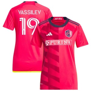 Indiana Vassilev St. Louis City SC adidas Women's 2023 CITY Kit Replica Jersey - Red