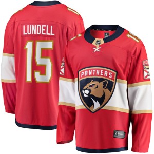 Anton Lundell Florida Panthers Fanatics Branded Home Breakaway Player Jersey - Red