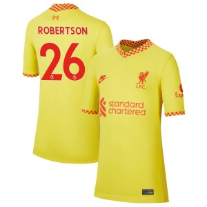Andy Robertson Liverpool Nike Youth 2021/22 Third Breathe Stadium Jersey - Yellow