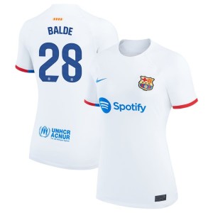 Alejandro Balde  Barcelona Nike Women's 2023/24 Away Replica Jersey - White