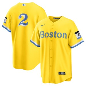 Xander Bogaerts Boston Red Sox Nike City Connect Replica Player Jersey - Gold/Light Blue