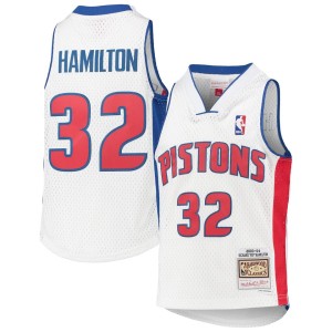 Richard Hamilton Detroit Pistons Mitchell & Ness Youth 2003/04 Hardwood Classics Swingman Jersey - White