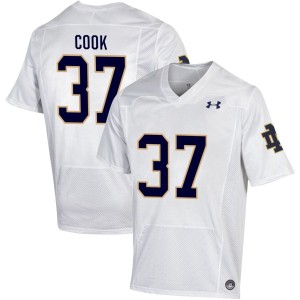 Henry Cook Notre Dame Fighting Irish Under Armour NIL Replica Football Jersey - White