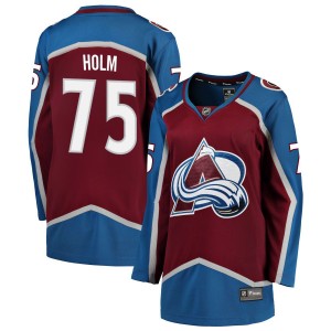 Arvid Holm Colorado Avalanche Fanatics Branded Women's Home 2022 Stanley Cup Champions Breakaway Jersey - Burgundy