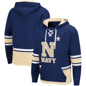 Navy Midshipmen Colosseum Lace Up 3.0 Pullover Hoodie - Navy