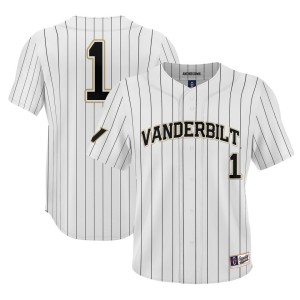 #1 Vanderbilt Commodores ProSphere Youth Baseball Jersey - White