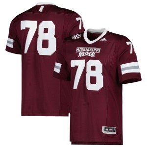 #78 Mississippi State Bulldogs adidas Team Premier Football Jersey - Maroon