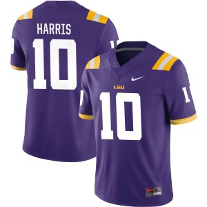 Denver Harris LSU Tigers Nike NIL Replica Football Jersey - Purple